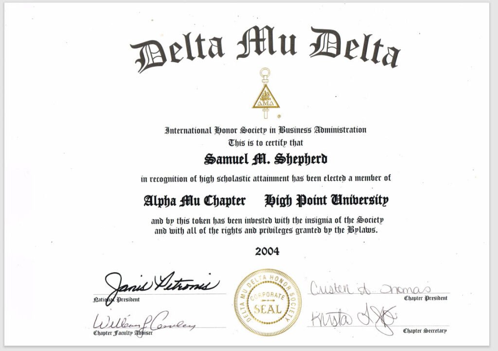 delta mu delta international honor society