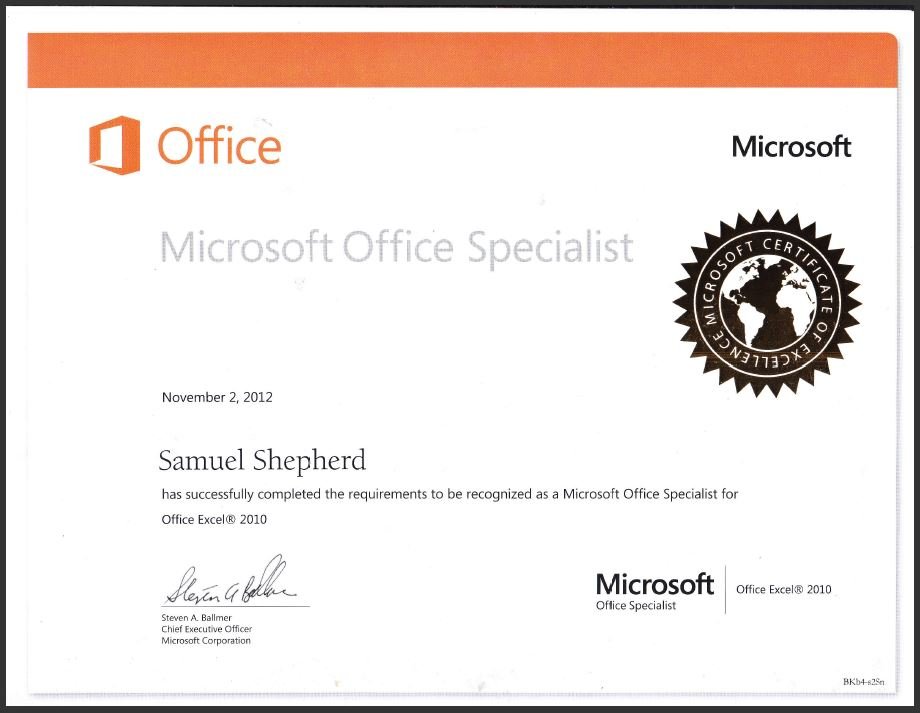 ms excel 10