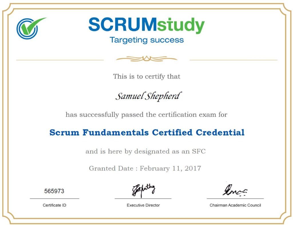 scrumstudy fund.
