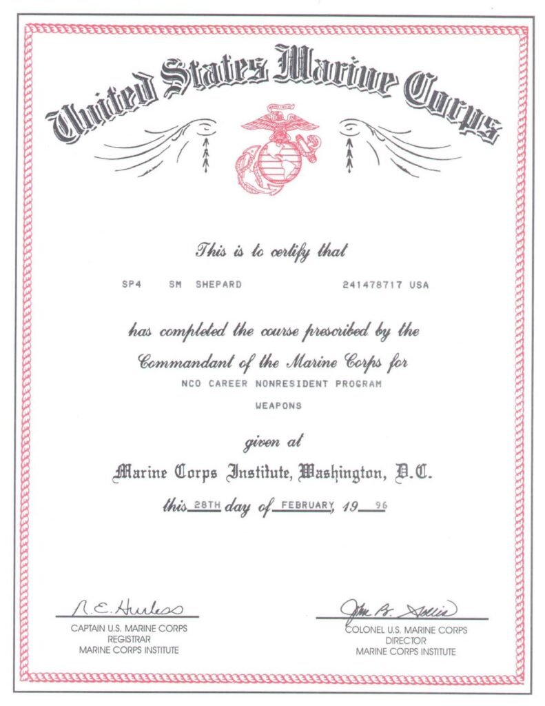usmc weapons c